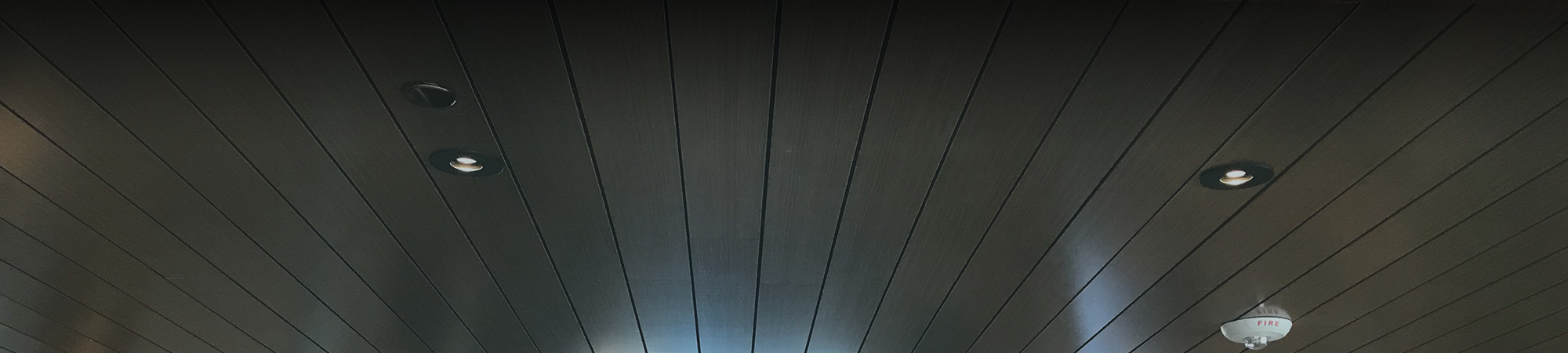 Commercial accoustic ceiling with recessed lights